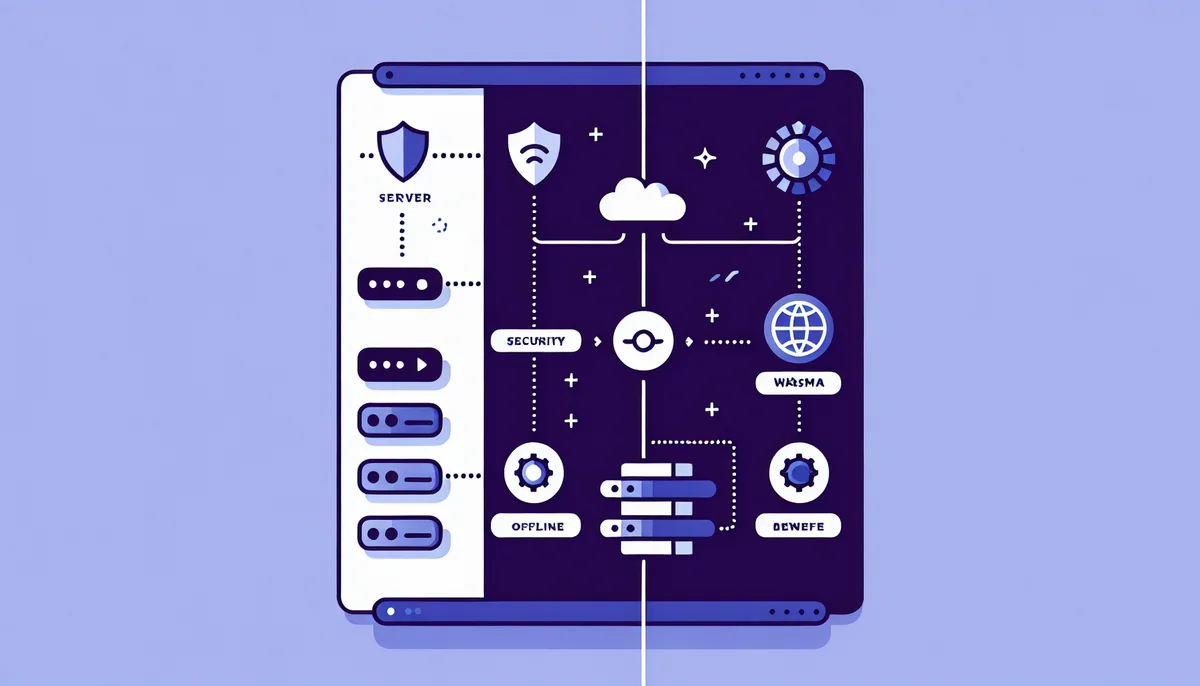Confronto architetture Blazor Server e Blazor WebAssembly: diagramma dei componenti e del flusso di comunicazione