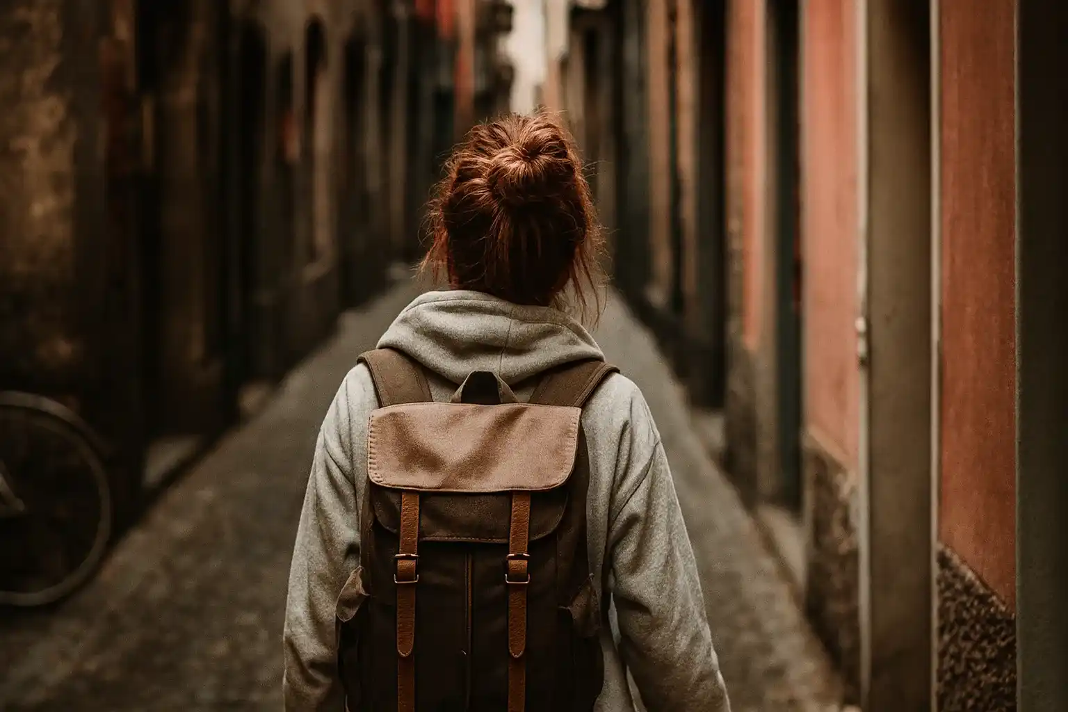 sviluppatore con zaino cammina verso futuro llm copilot .net.