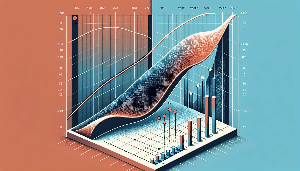 Grafico che confronta il costo cumulativo del software legacy nel tempo versus il costo di modernizzazione con punto di pareggio