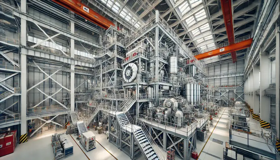 Impianto industriale complesso comandato da PLC programmati in C#