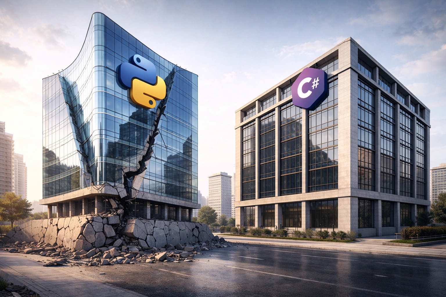 Differenza tra C# e Python: emerge quando il software cresce