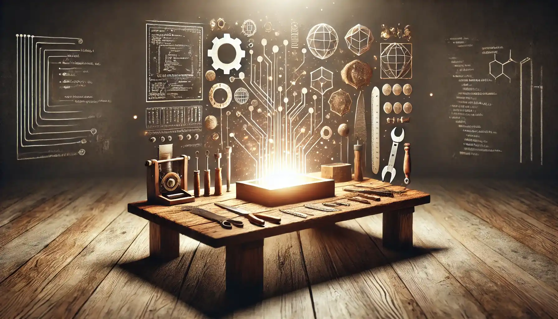 Banco da lavoro con elementi meccanici: programmazione come arte consapevole