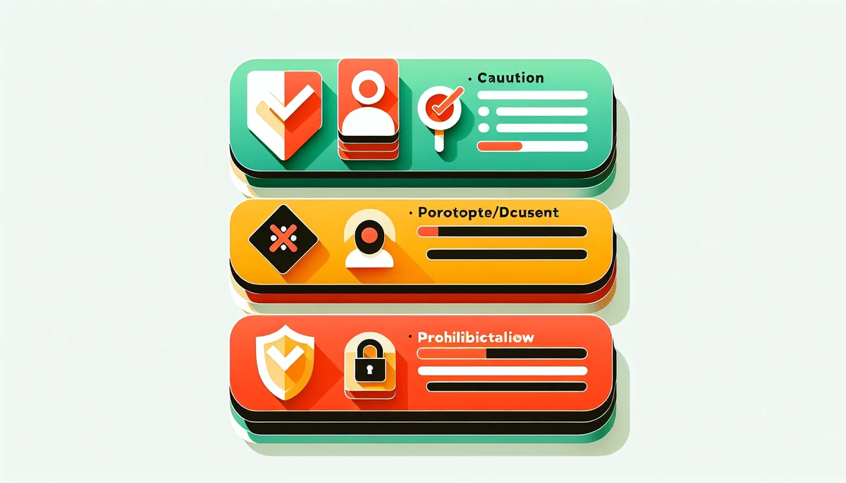 Framework di governance per il Vibe Coding: zone approvate (verde), zone con review obbligatorio (giallo), zone vietate (rosso)