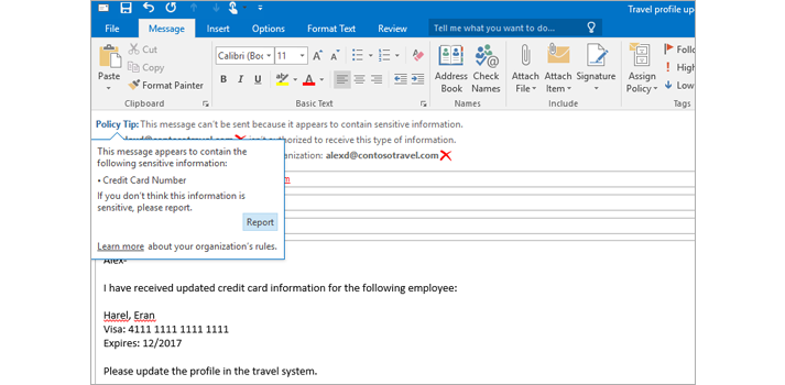 Microsoft Exchange Online era molto simile alla versione desktop