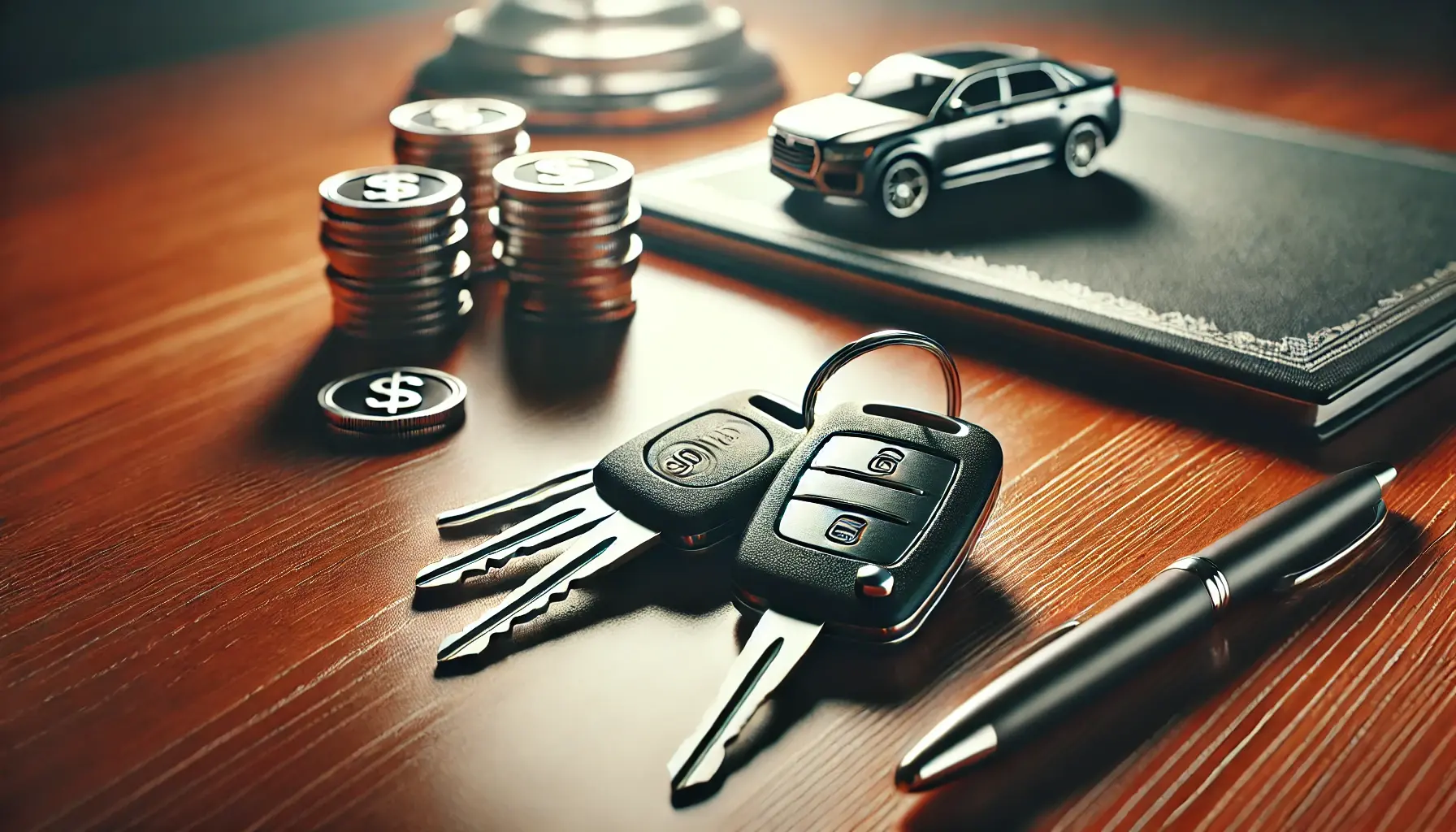 chiavi auto lusso su tavolo, guadagni programmatori, realizzazione sogni carriera successo