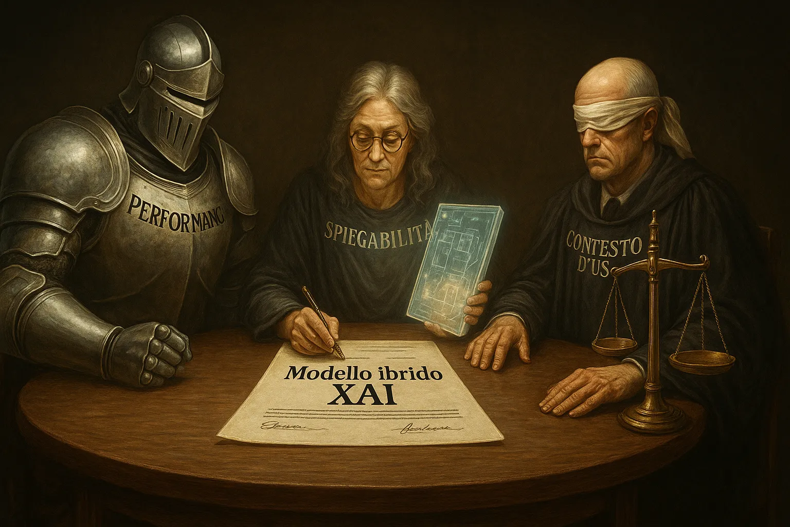 Equilibrio tra spiegabilità XAI e performance nei modelli complessi per decisioni responsabili.