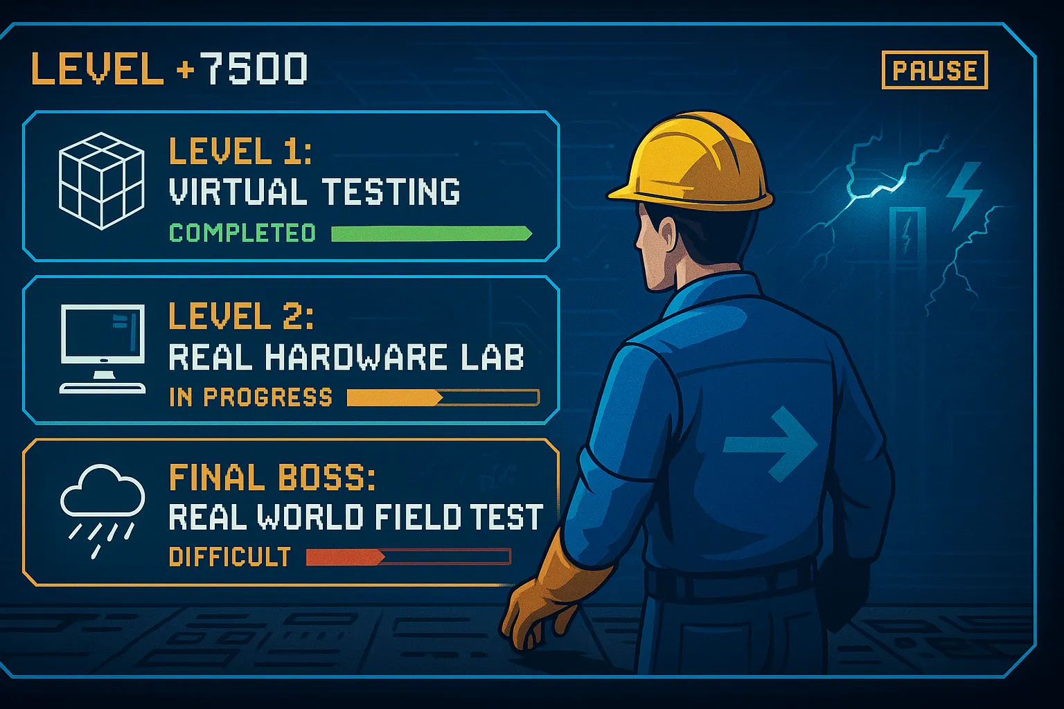 Strategia test software PLC in tre fasi per impianti di automazione industriale complessi.