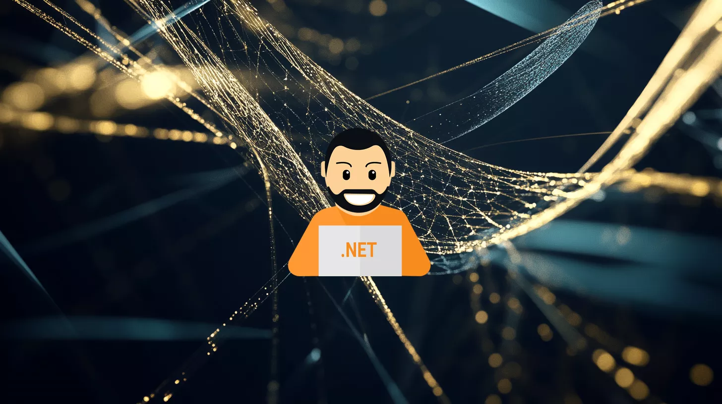 Programmatore con laptop .NET: innovazione nello sviluppo software VB.NET