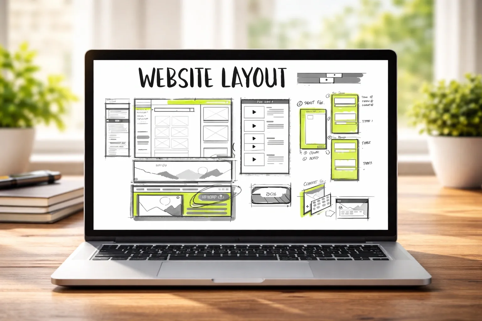 HTML and CSS define a readable structure and clear content hierarchy