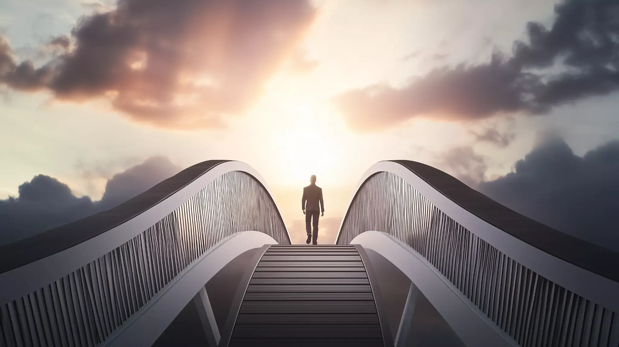 Uphill road winding up a mountain, with three road signs along the route