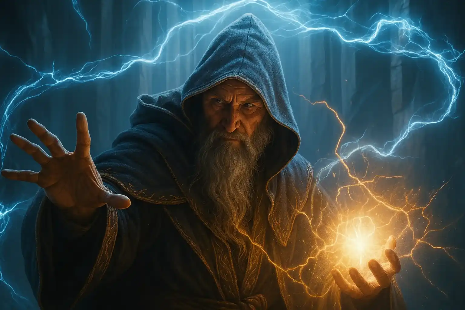 wizard with green sphere llm copilot .net.