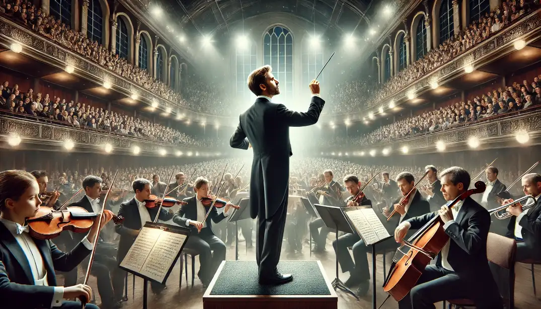 Software architect leads team like an orchestra conductor, software development leadership