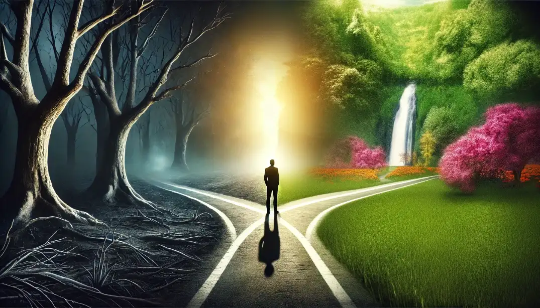 decision-making crossroads, professional growth, success, artificial intelligence, programming