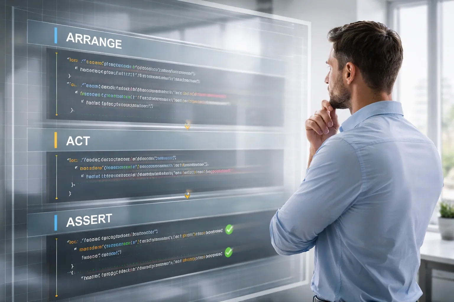 Arrange Act Assert structure for robust unit tests in .NET.