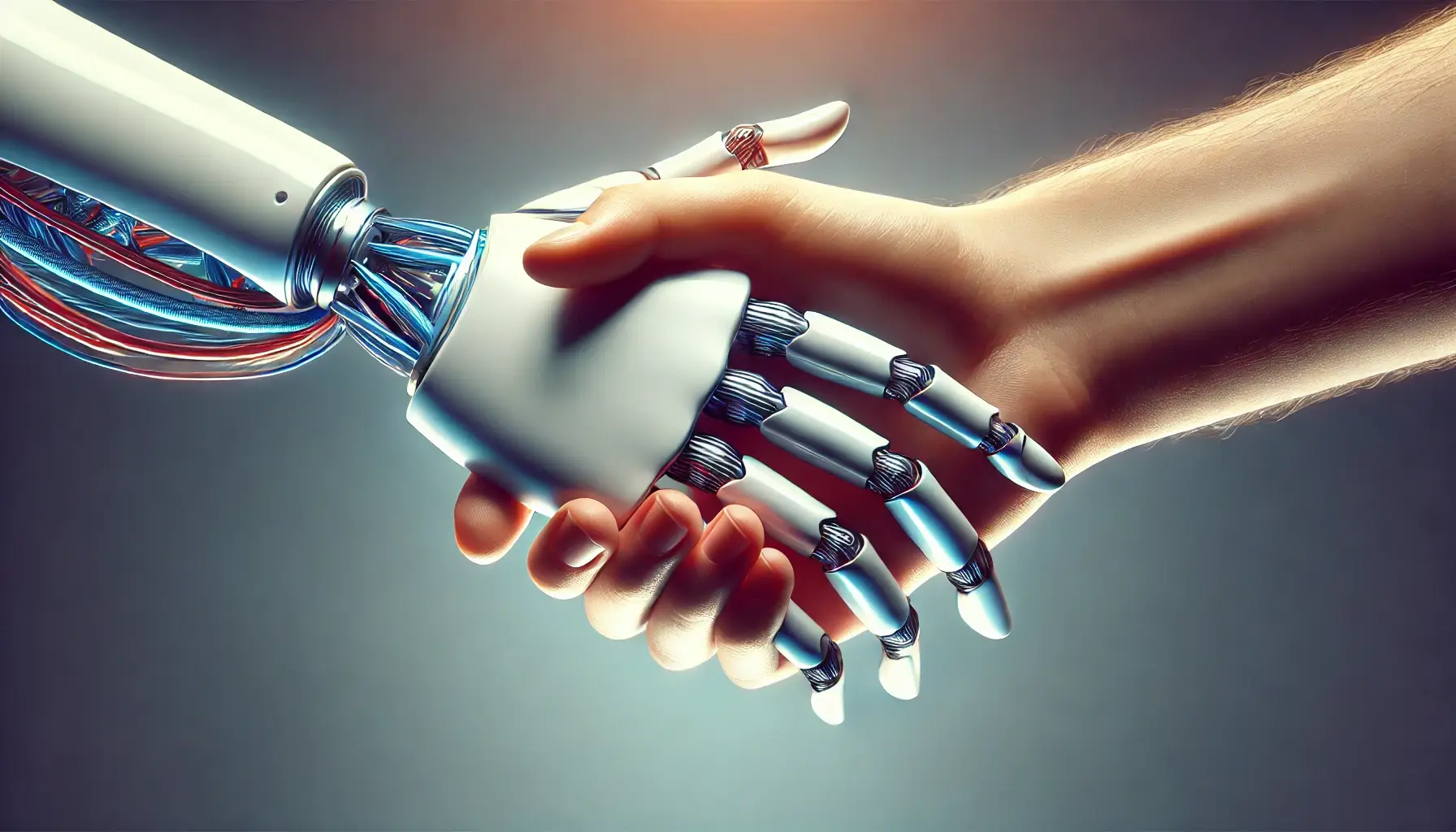 Artificial intelligence and programmers work together to build the future